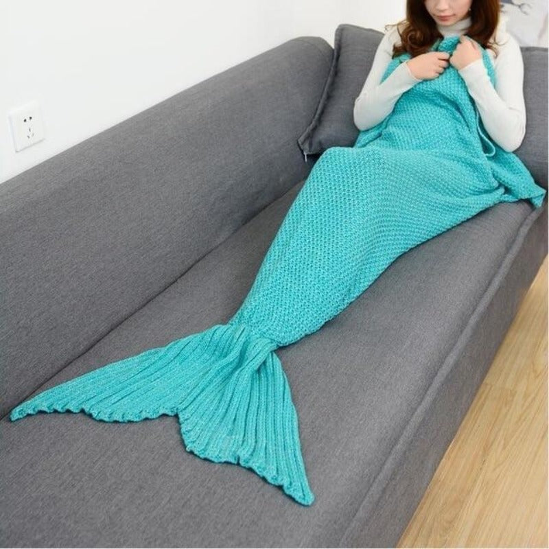 Super Soft Crochet Mermaid Tail Blanket