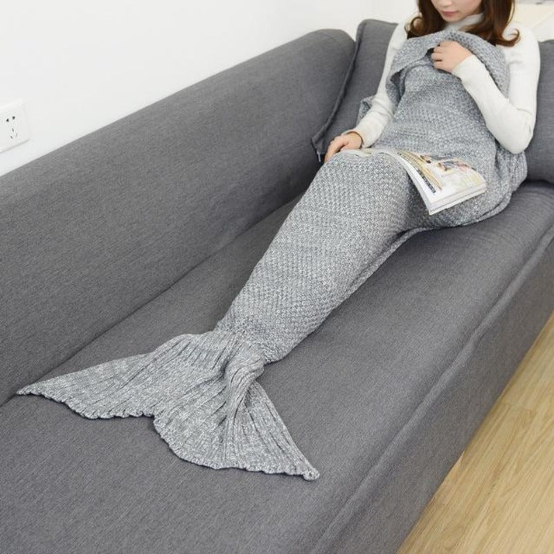 Super Soft Crochet Mermaid Tail Blanket