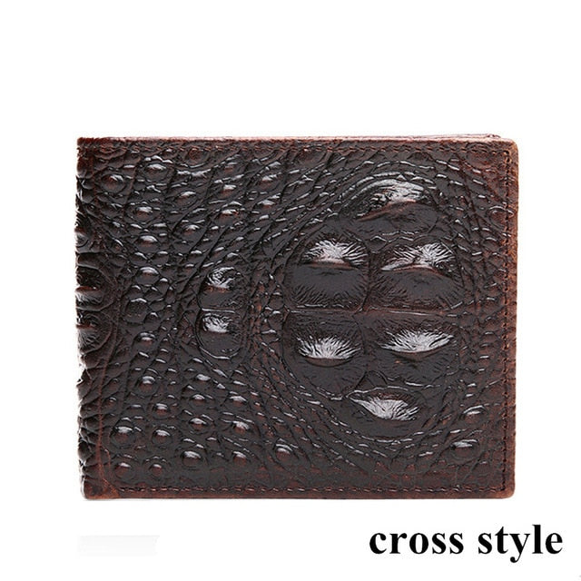 Men's Vintage Crocodile Fashioned Leather Wallet