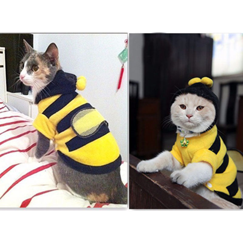 Cute Cat Soft Fleece Bee Costume