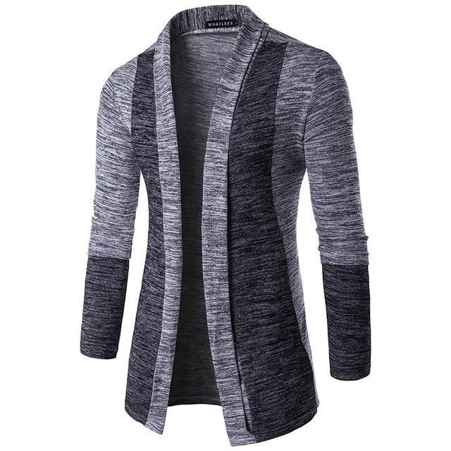 Men's Long Cotton Cardigan Sweater