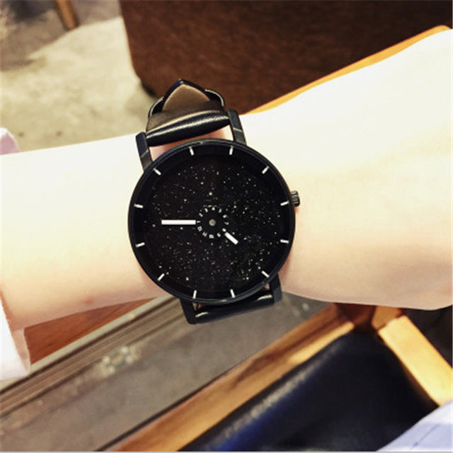 Women's Starry Sky Leather Strap Quartz Watch