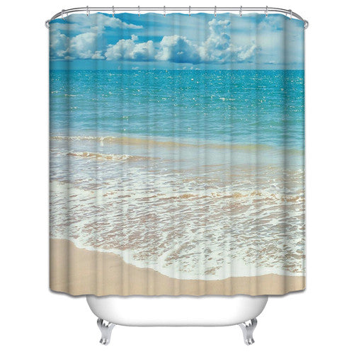 Custom Colorful Bathroom Polyester Fabric print Modern Shower Curtain bathroom Waterproof Shower Curtain with 12 Hooks