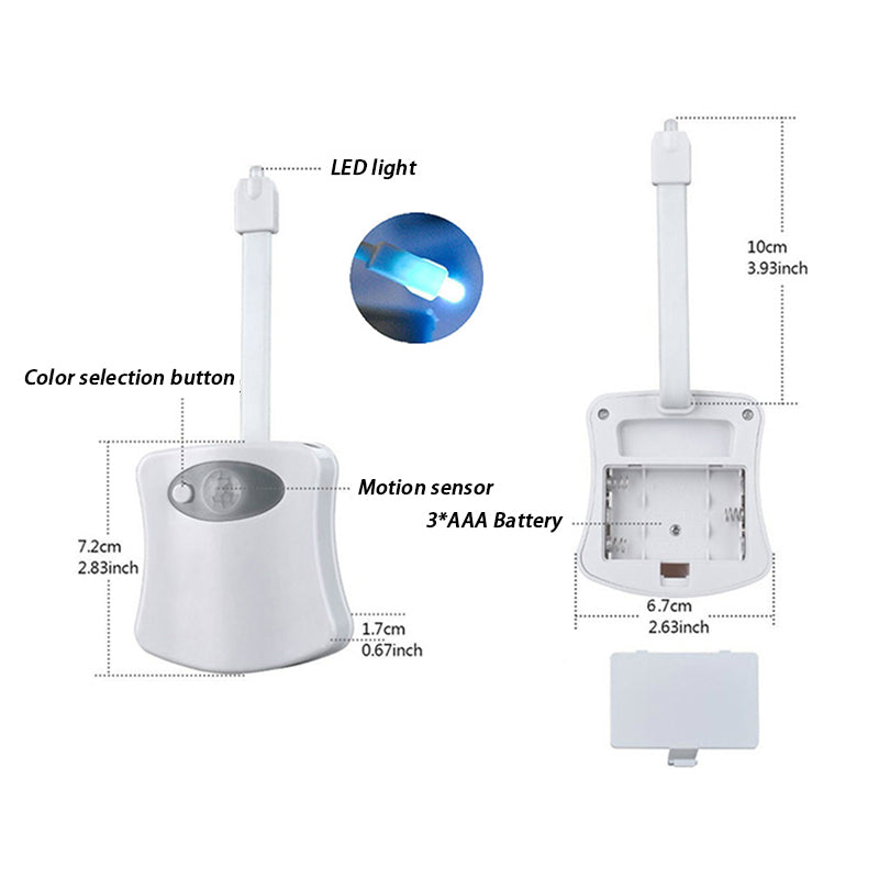 Smart Bathroom Motion Sensor LED Toilet Nightlight