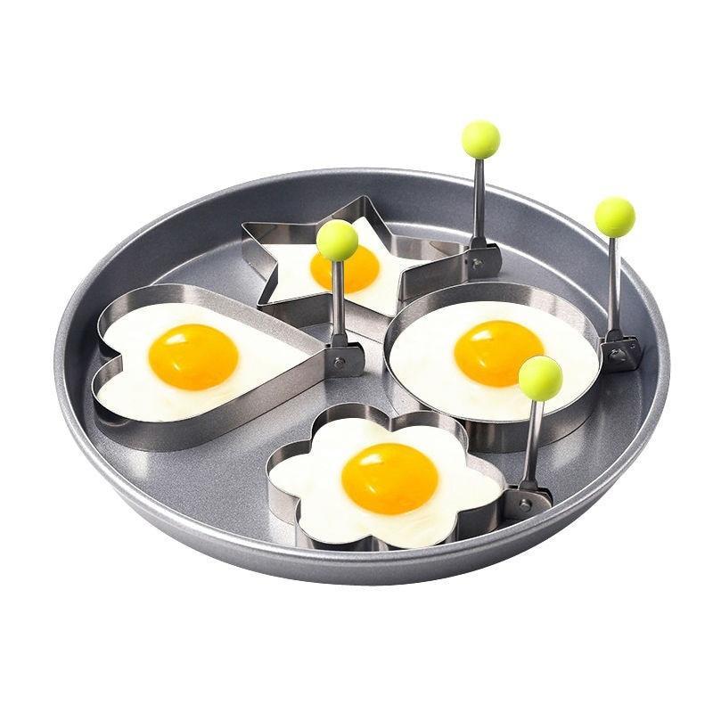 4 Piece: Stainless Steel Egg Frying Molds