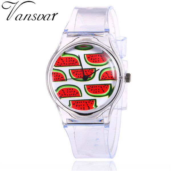 Jelly Silicone Transparent Plastic Kids Watches