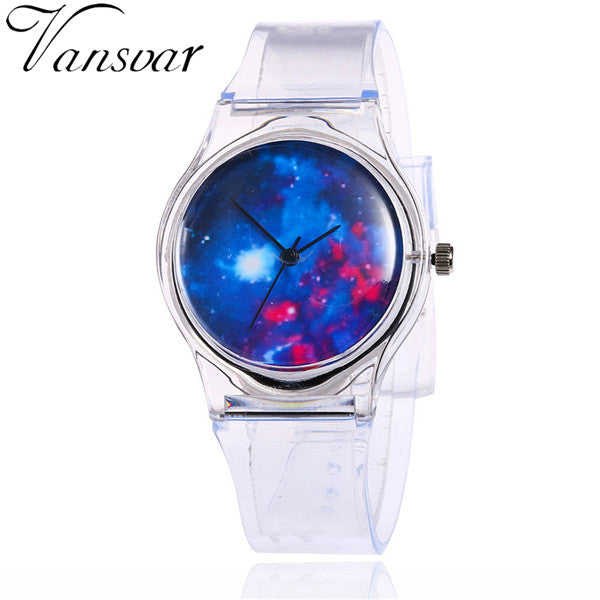 Jelly Silicone Transparent Plastic Kids Watches