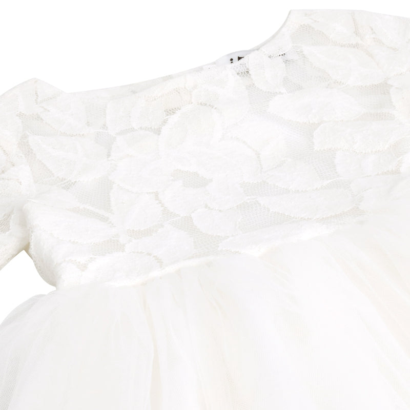 iiniim Brand New Flower Girl Dresses White Ivory Real Party Pageant Communion Dress Little Girls Kids Children Dress for Wedding