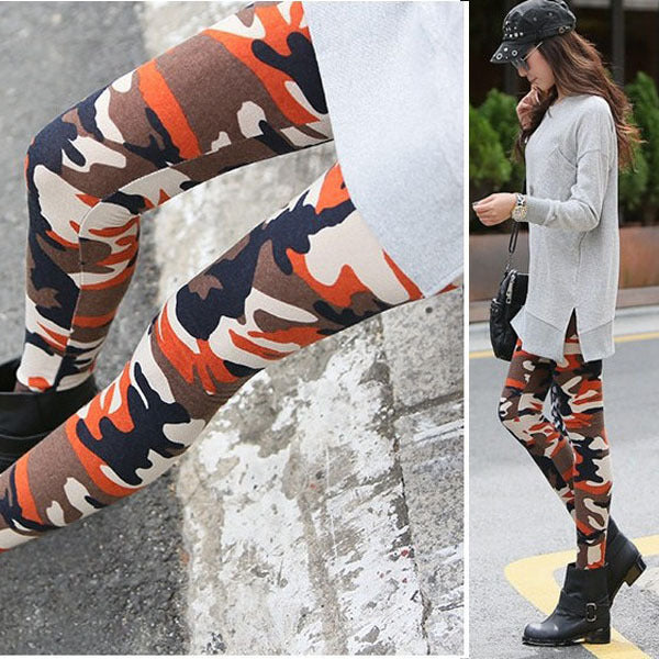 Newest Women Camouflage Army Print Stretch Cool   Pants Skinny Leggings Trousers