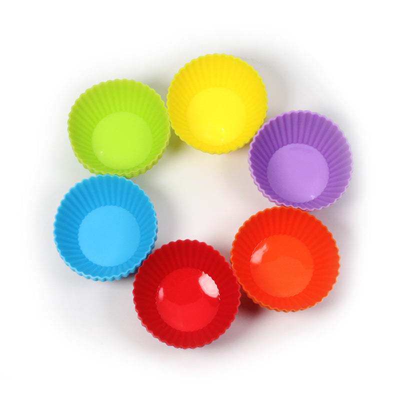 24 pack Round Shaped  Silicone Cake Molds