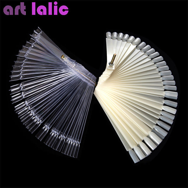 False Display Nail Art Fan Wheel Polish Practice board Tip Sticks Nail Art 50pcs Nail Polish / Nail Decoration Display