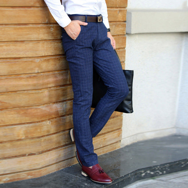 Men's Slim Fit Casual Business Suit Pants