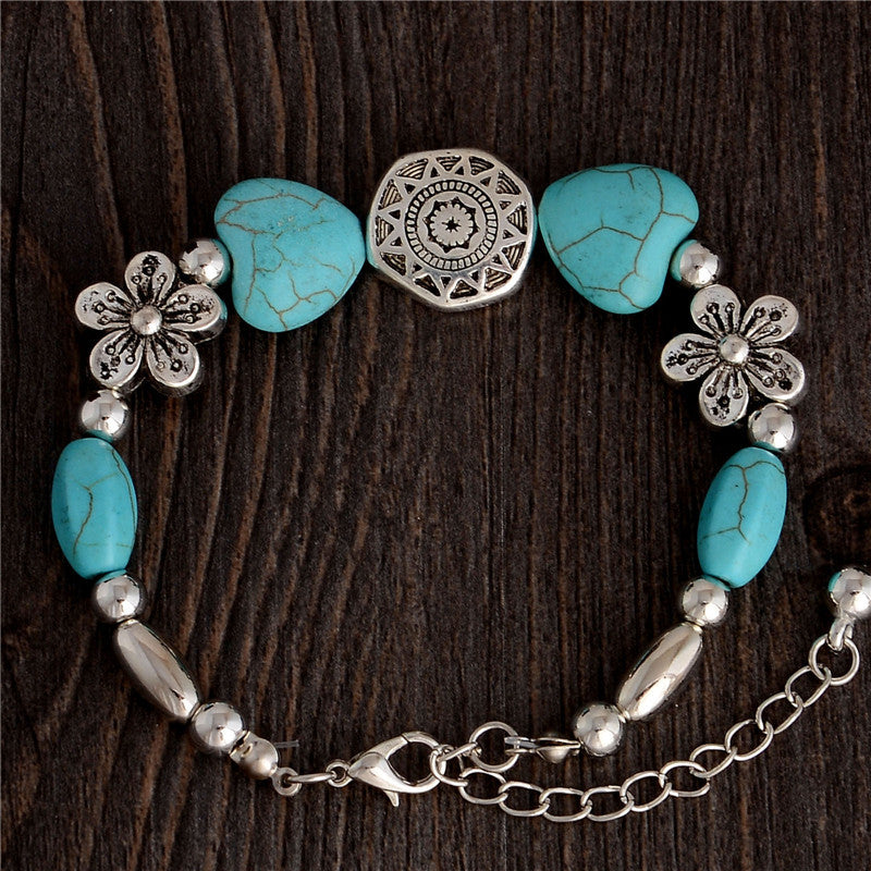 Fashion jewelry Bohemia stylish nice flower Natural Stone Beads charming Bracelet Handmade Accessories