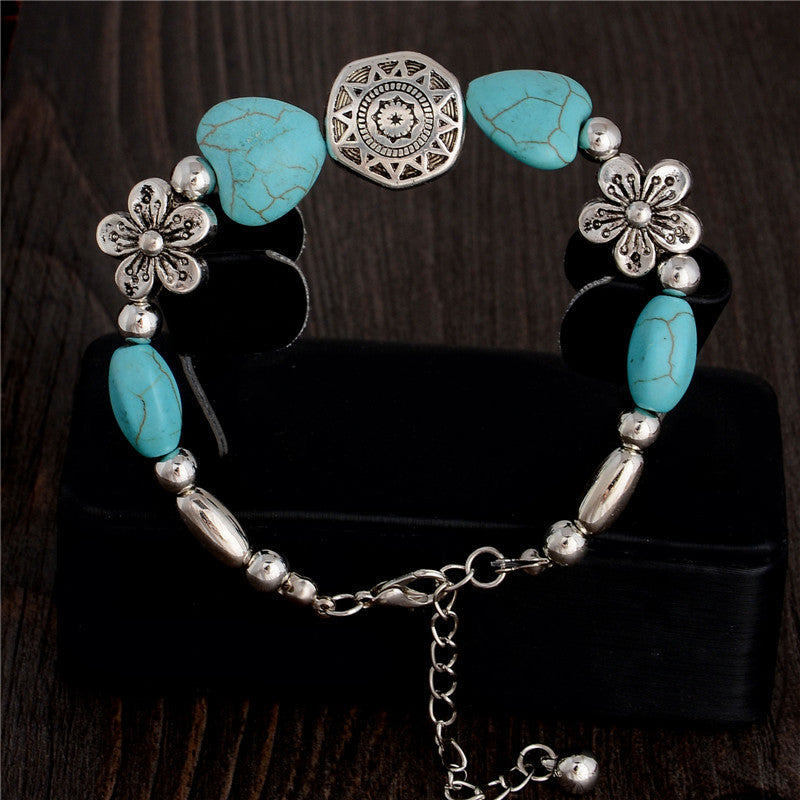 Fashion jewelry Bohemia stylish nice flower Natural Stone Beads charming Bracelet Handmade Accessories