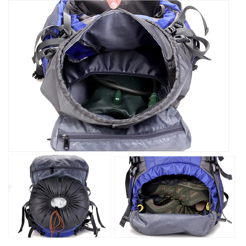 Waterproof Travel Hiking Backpack 50L, Sports Bag For Women Men, Outdoor Camping Climbing Bag, Mountaineering Rucksack