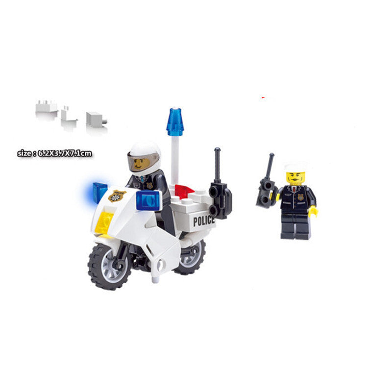 Police Station and Police Cars Building Blocks Set - 631 Pieces