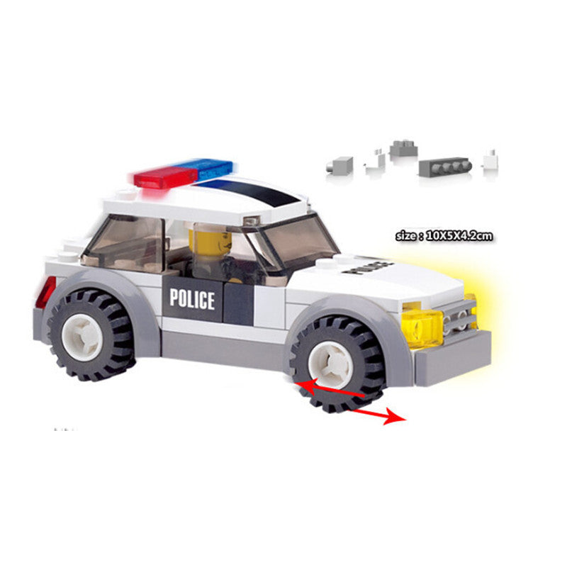 Police Station and Police Cars Building Blocks Set - 631 Pieces