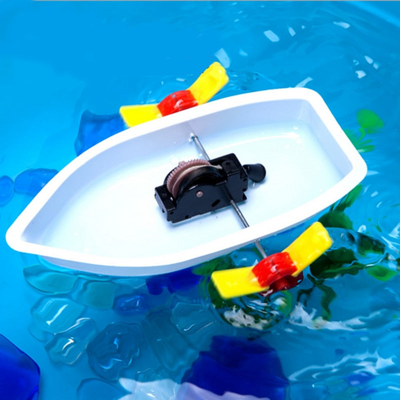 1PC Plastic Science Technology Experiment DIY Educational Boat Toys