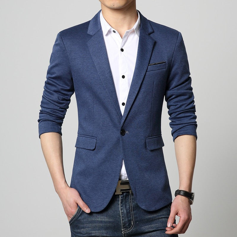 Mens Korea Slim Fit Fashion Blazers Suit Jacket Male CasualPlus size M-5XL Coat Wedding dress Black Silver Beige Wine Red