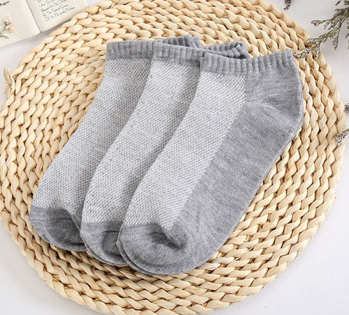 10 Pairs: Women's Solid Mesh Invisible Ankle Socks