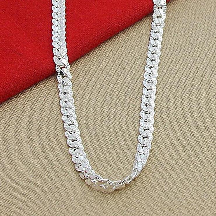 Full 925 Sterling Silver Chain Link Necklace