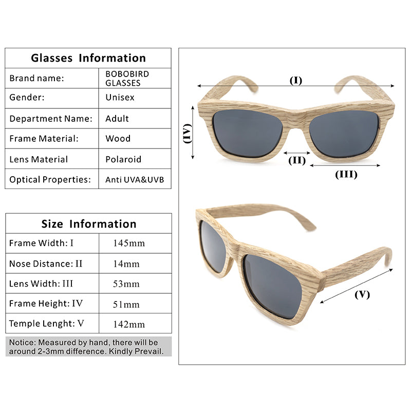 BOBO BIRD Wood Sunglasses Brand Designer brown wooden sunglasses Style Square SunGlasses Gafas Oculos Masculino
