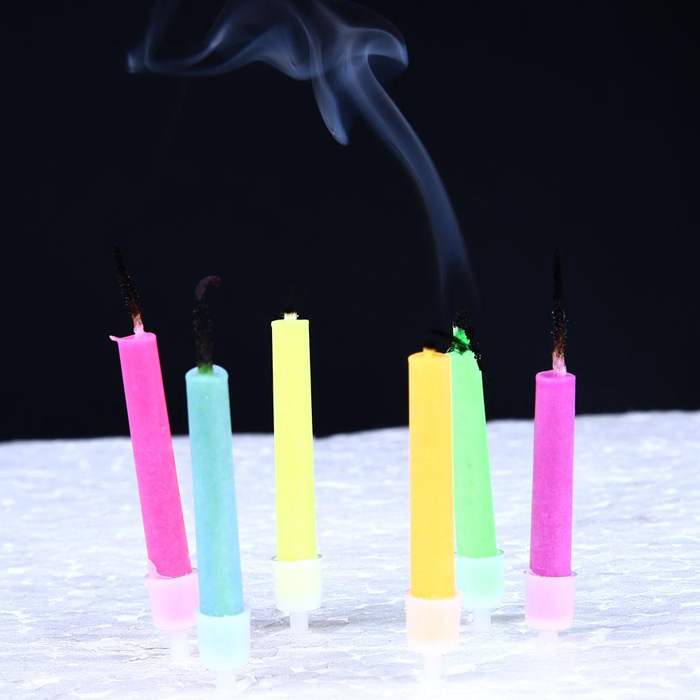 6Pcs Colored Birthday Cake Candles