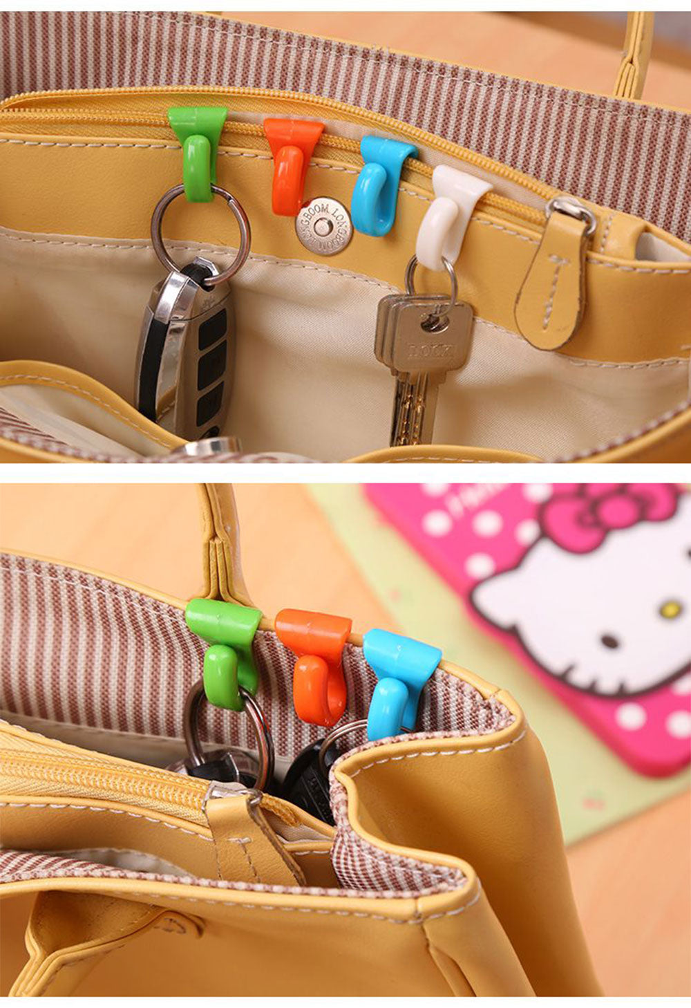 2 Pack: Mini Bag Clip Accessory Keychain Holder