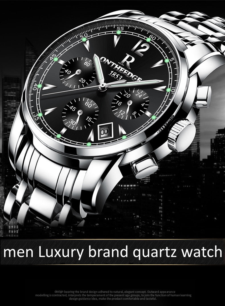 Men's Luxurious Stainless Steel Business Quartz Watch