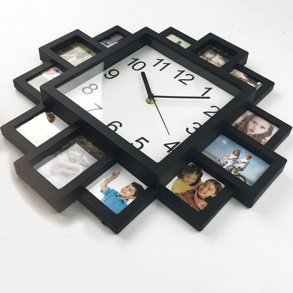 Modern DIY 12 Photo Frame Wall Clock