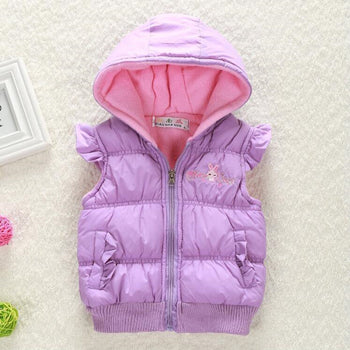 New Baby Girls Minnie Jacket Kids Cotton Keeping Warm Winter Coat Chirdren Character Lovely Hoodies Outerwear And Girl's Vest