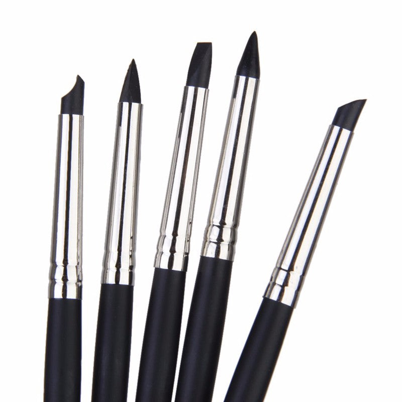 5Pcs Polymer Clay Tools Carving Craft Brush Pottery Tools