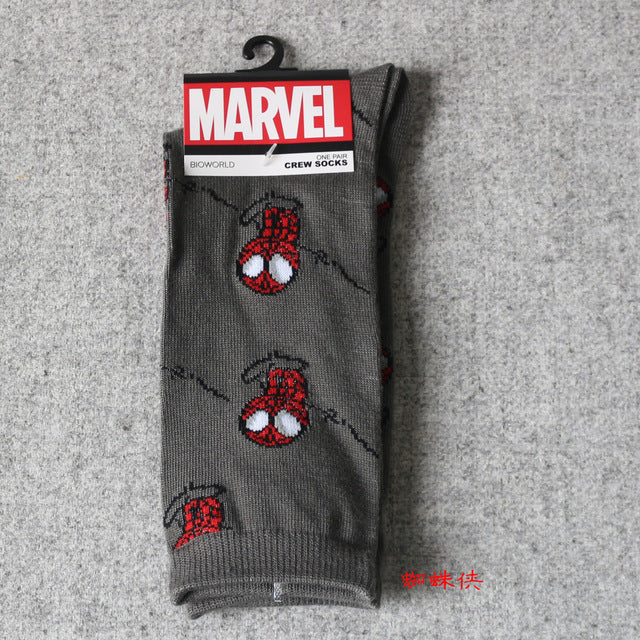 Marvel Comics Hero General Socks cartoon Iron Man Captain America Knee-High Warm Stitching pattern Antiskid Casual Sock
