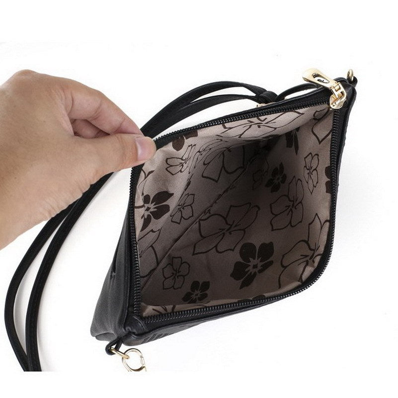 Vintage Hollow Out Flower Envelope Bag Small Women Leather Crossbody bag Shoulder bag Messenger bag Clutch Handbag Purses