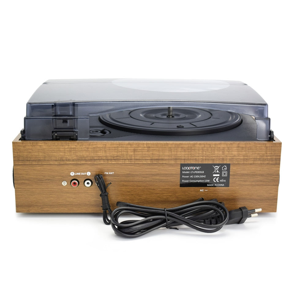 USB Vinyl Record Player Turntable with Built-In Speakers