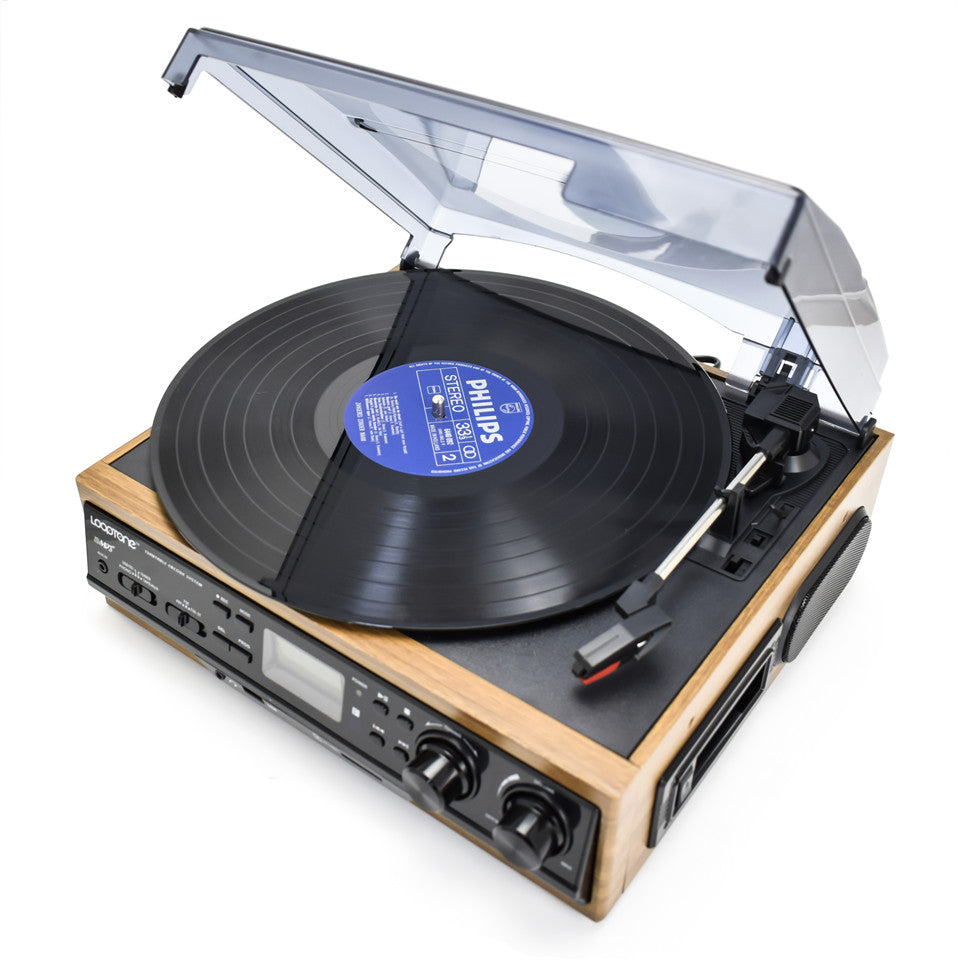 USB Vinyl Record Player Turntable with Built-In Speakers