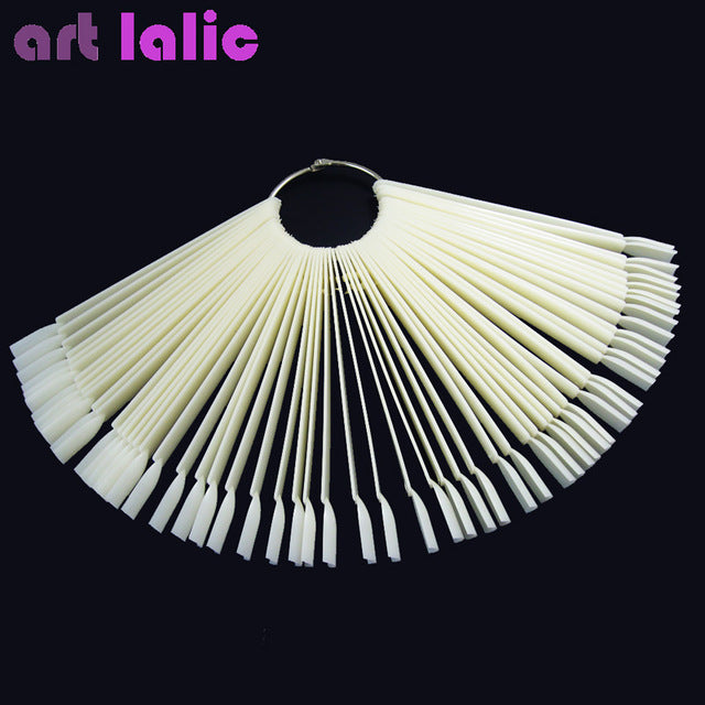 False Display Nail Art Fan Wheel Polish Practice board Tip Sticks Nail Art 50pcs Nail Polish / Nail Decoration Display