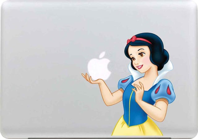 Laptop Sticker Top Vinyl Partial Decal White Snow Princess Print Skin For Macbook Air Retina Pro 11