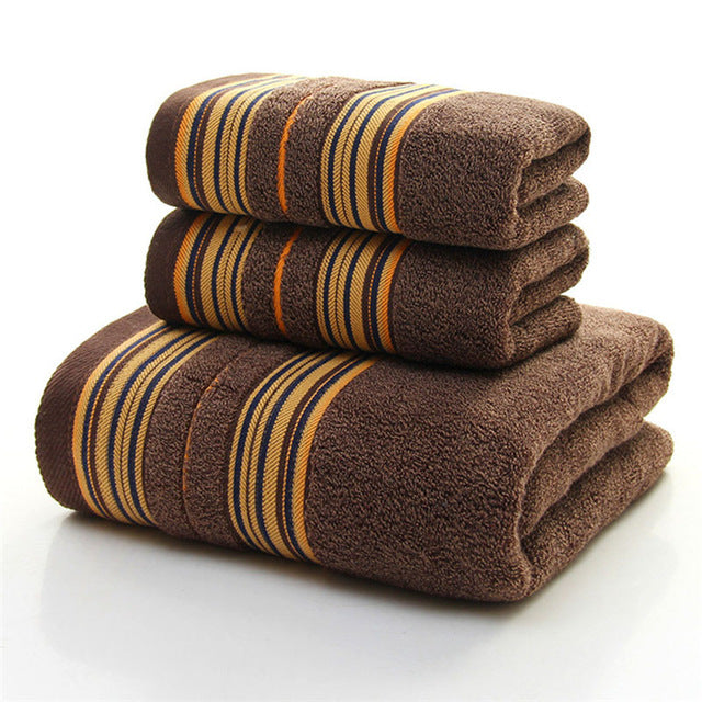 3 Piece: Luxury Premium Long Lasting Hotel & Spa 100% Cotton Bath Towel Set
