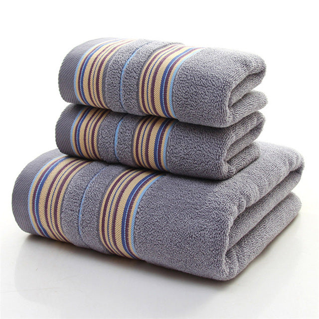 3 Piece: Luxury Premium Long Lasting Hotel & Spa 100% Cotton Bath Towel Set