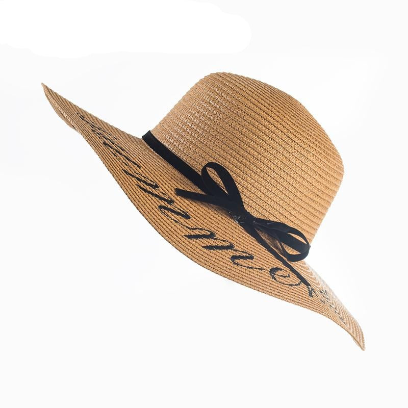 Summer Women Sun Hat Ladies Wide Brim Straw Hats Outdoor Foldable Beach Panama Hats Church Hat Bone Chapeu Feminino
