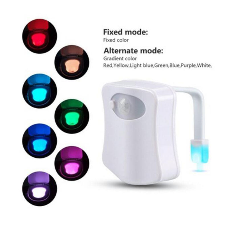 Smart Bathroom Motion Sensor LED Toilet Nightlight