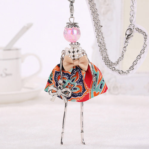 YLWHJJ new women doll cute black long necklaces & pendant dress baby girls maxi necklace brand fashion statement jewelry