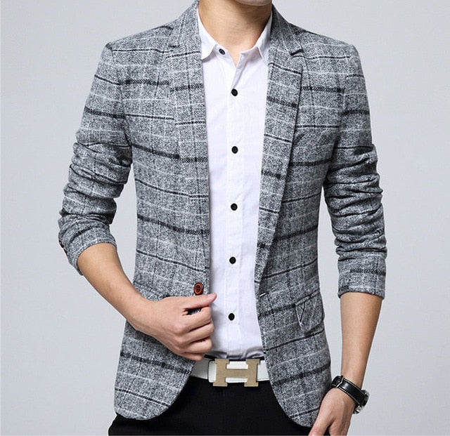 Men's Casual Fashion Striped Blazer