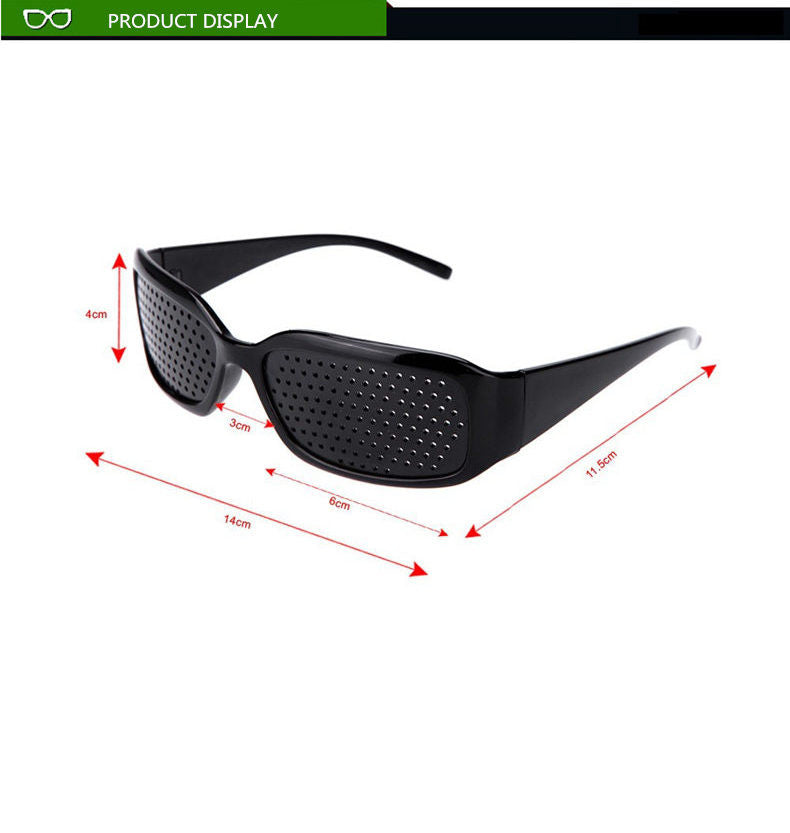 YOOSKE Black Pinhole Sunglasses Anti-fatigue Vision Care Pin Hole Microporous Glasses Eye Exercise Eyesight Improve Anti-myopia