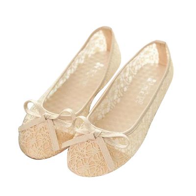 Women's Slip-On Bowknot Lace Soft-Soled Thin Shoes