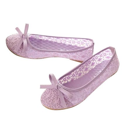 Women's Slip-On Bowknot Lace Soft-Soled Thin Shoes