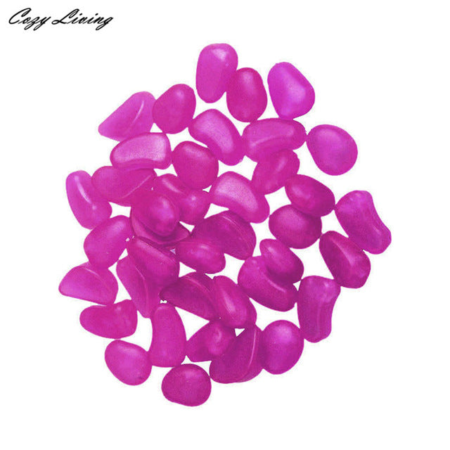 Luminous Stones Fish Tank Aquarium Decor 100 PCS Glow In The Dark Stones Pebbles Rock For Fish Tank Aquarium D27