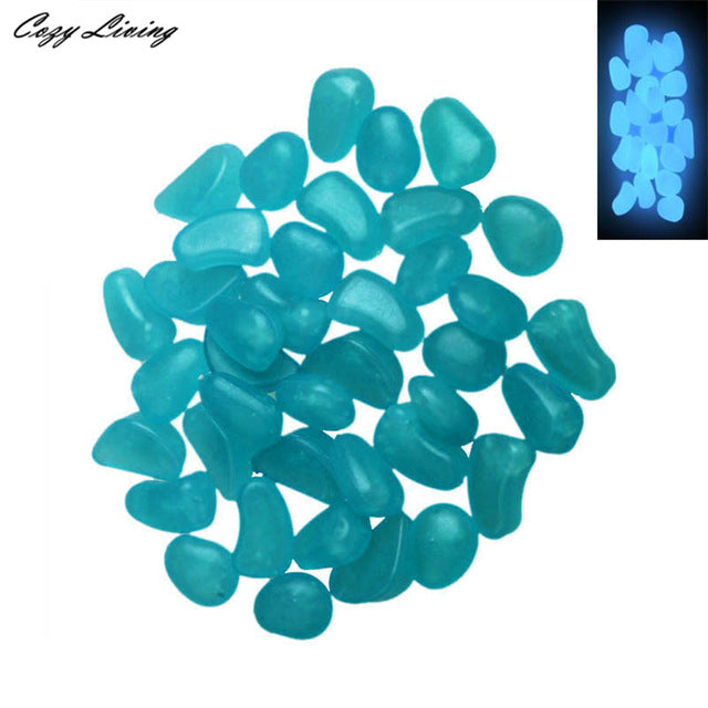 Luminous Stones Fish Tank Aquarium Decor 100 PCS Glow In The Dark Stones Pebbles Rock For Fish Tank Aquarium D27