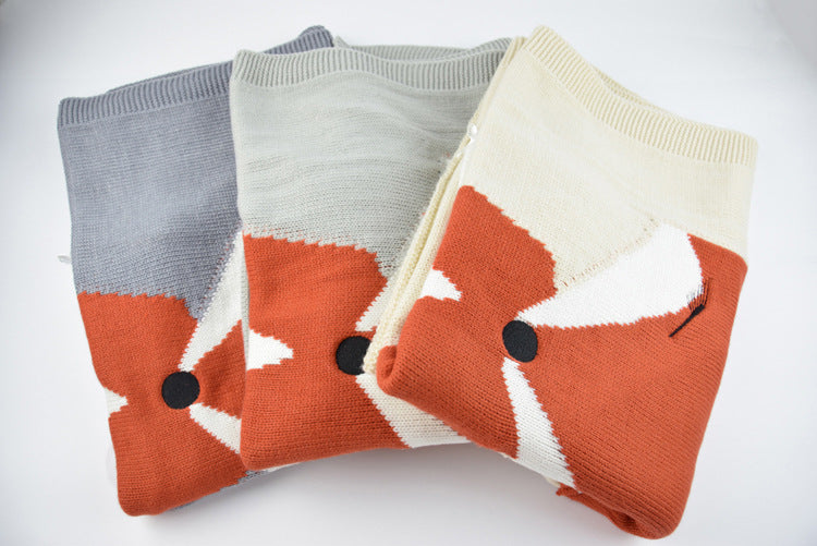 Fox Cotton Soft Comfortable Throw Blanket